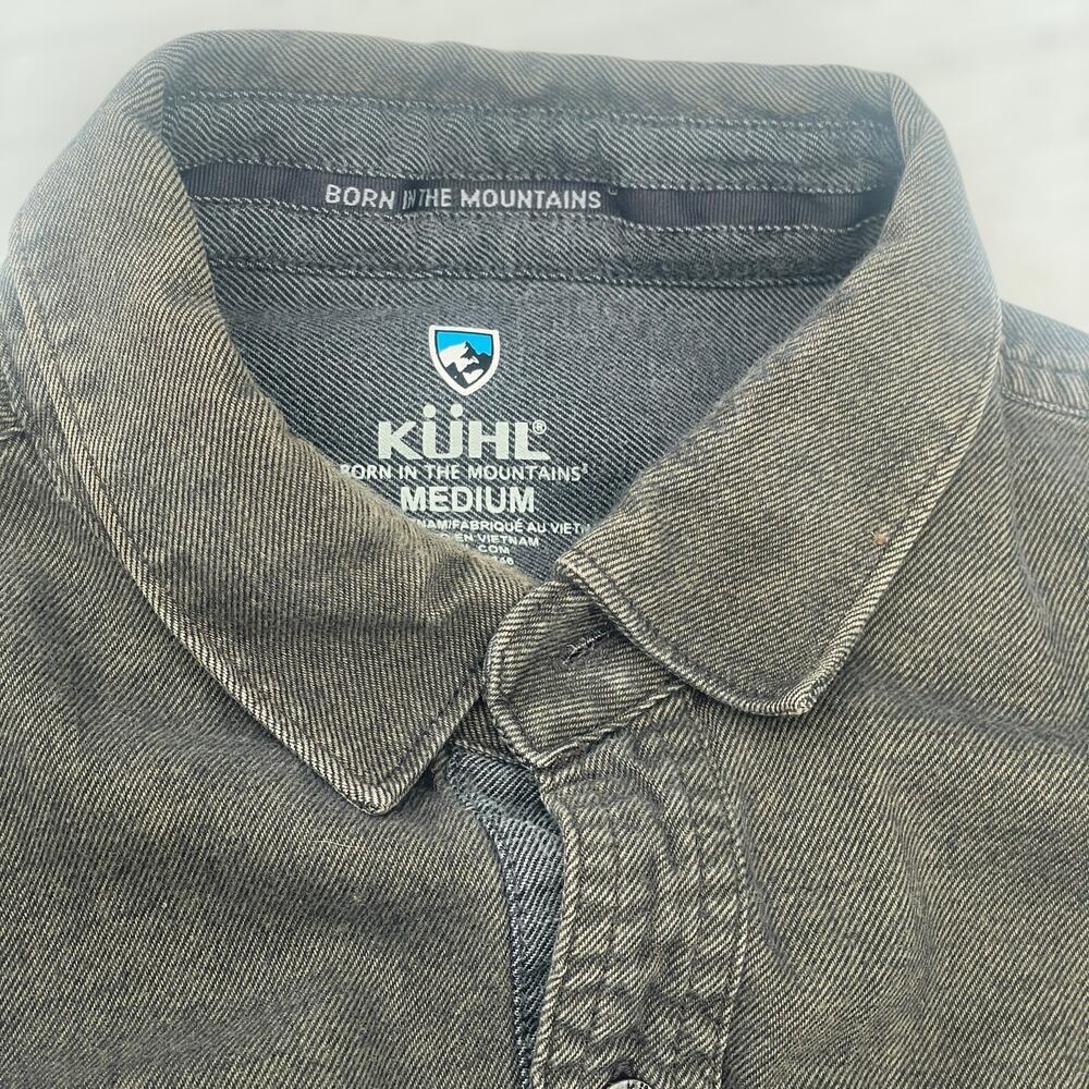 KÜHL Brava Shirt Women’s Medium Gray Cotton Tencel Long Sleeve Button Up - Picture 8 of 16